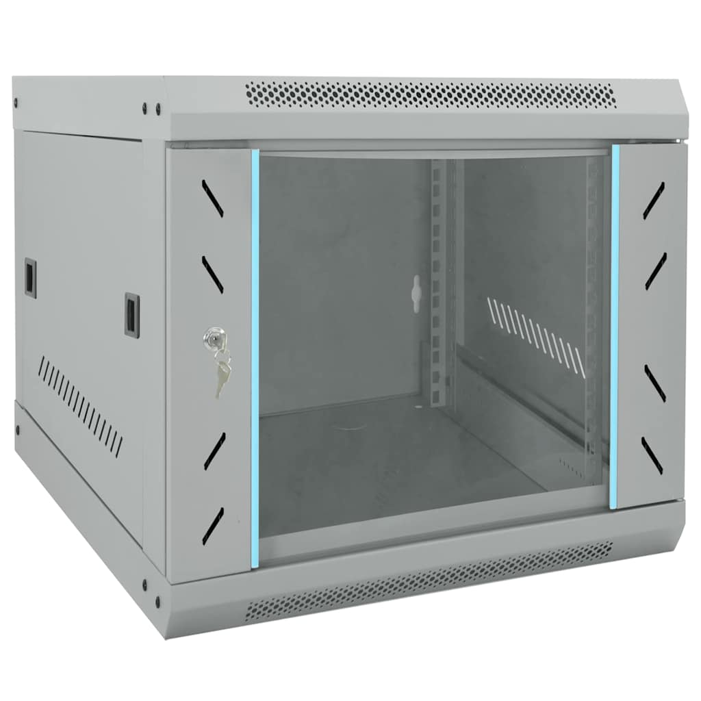 Network Cabinet with Storage Steel Grey 53 cm 45 cm 60 cm