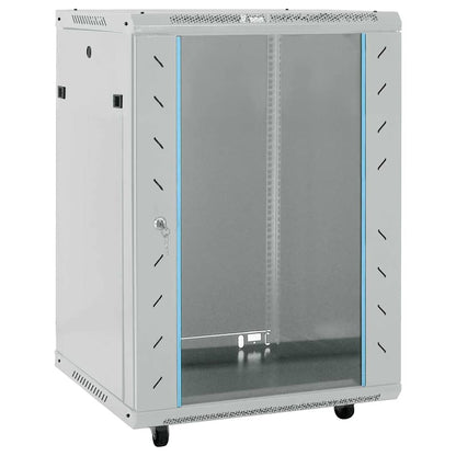 vidaXL Network Cabinet with Storage 60 x 60 x 80 cm Steel Grey