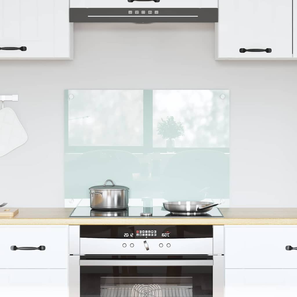 Kitchen Backsplash 70 x 40 cm Tempered Glass Milk 70 cm 50 cm