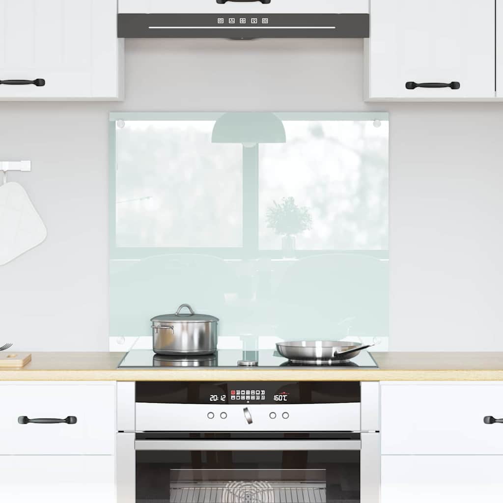 Kitchen Backsplash 70 x 40 cm Tempered Glass Milk 70 cm 60 cm
