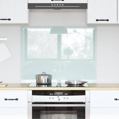 Kitchen Backsplash 70 x 40 cm Tempered Glass Milk 80 cm 60 cm