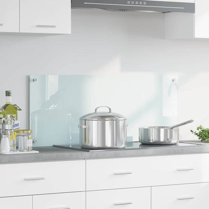 Kitchen Backsplash 70 x 40 cm Tempered Glass Milk 100 cm 40 cm