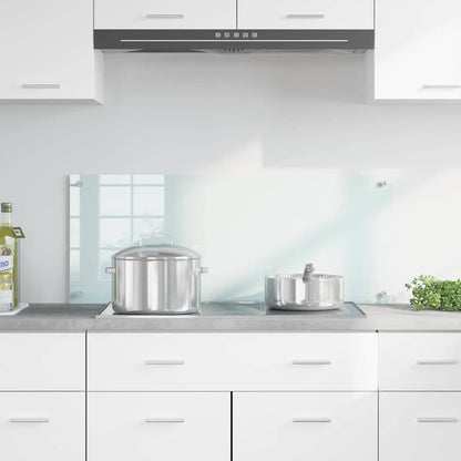 Kitchen Backsplash 70 x 40 cm Tempered Glass Milk 100 cm 40 cm