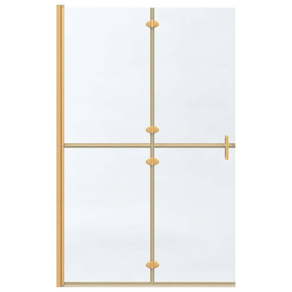 vidaXL Walk-In Shower Wall Folding Gold 120 x 6.5 x 190 cm 5