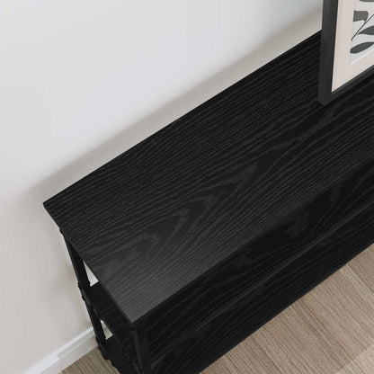 Console Table 75x22,5x75 cm Engineered Wood Black oak 100 cm