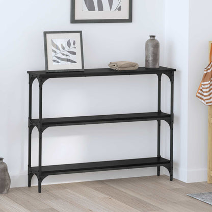 Console Table 75x22,5x75 cm Engineered Wood Black oak 100 cm
