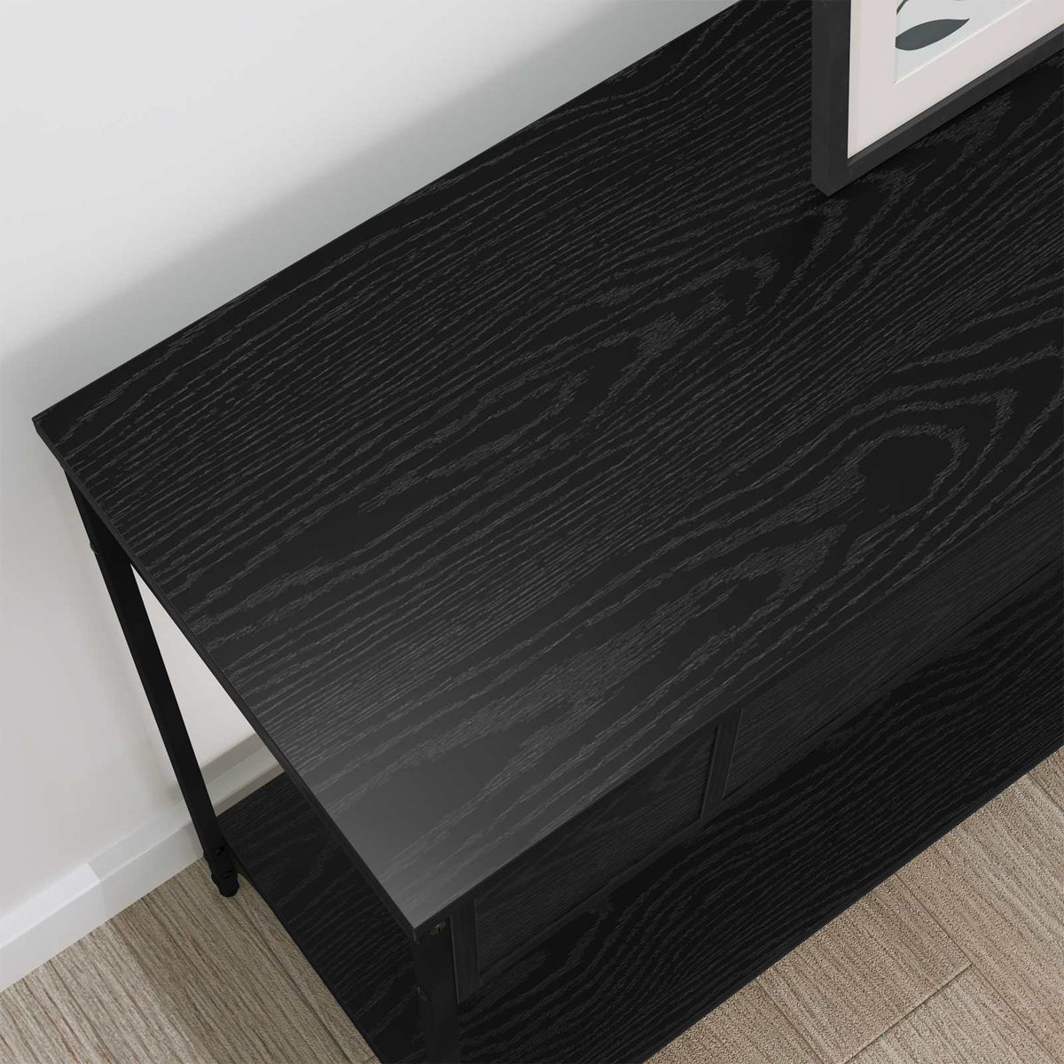 Console Table 75x34,5x75 cm Engineered Wood Black oak 100 cm