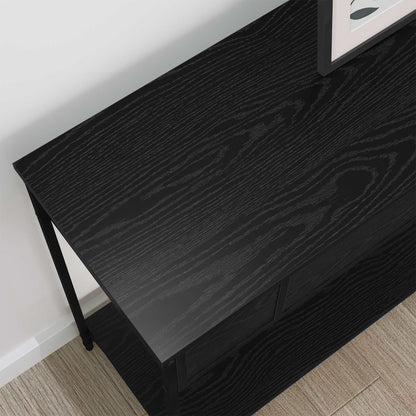 Console Table 75x34,5x75 cm Engineered Wood Black oak 100 cm