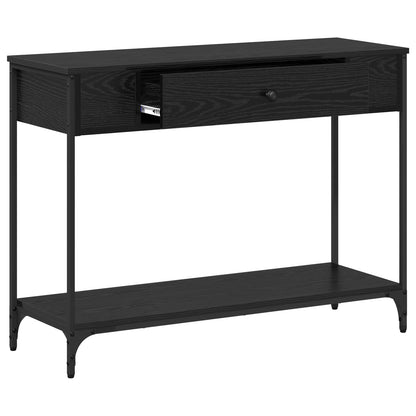 Console Table 75x34,5x75 cm Engineered Wood Black oak 100 cm