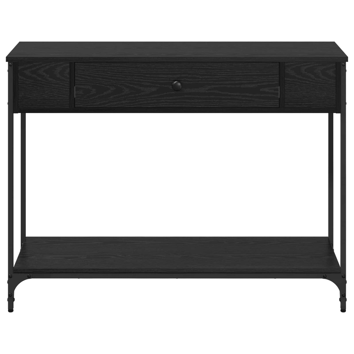 Console Table 75x34,5x75 cm Engineered Wood Black oak 100 cm