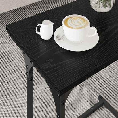 Nesting Coffee Tables 3 pcs Engineered Wood Black oak