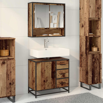 Bathroom Cabinet 65 x 33 x 60 cm Engineered Wood Old wood