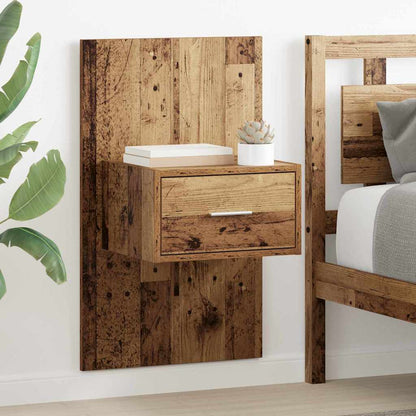 Wall-mounted Bedside Cabinets Old wood