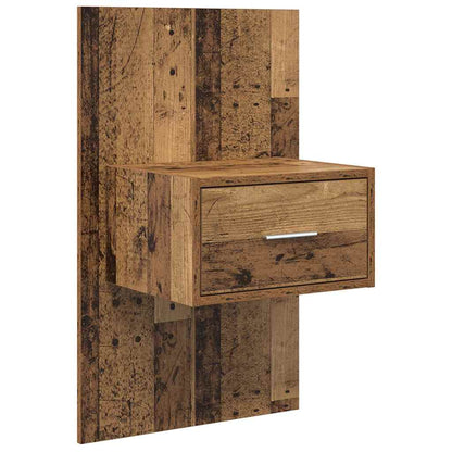 Wall-mounted Bedside Cabinets Old wood