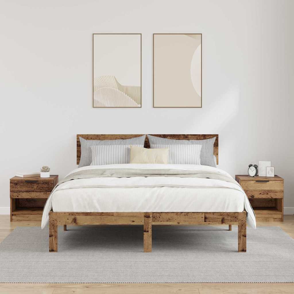 Bedside Cabinets Engineered Wood Old wood