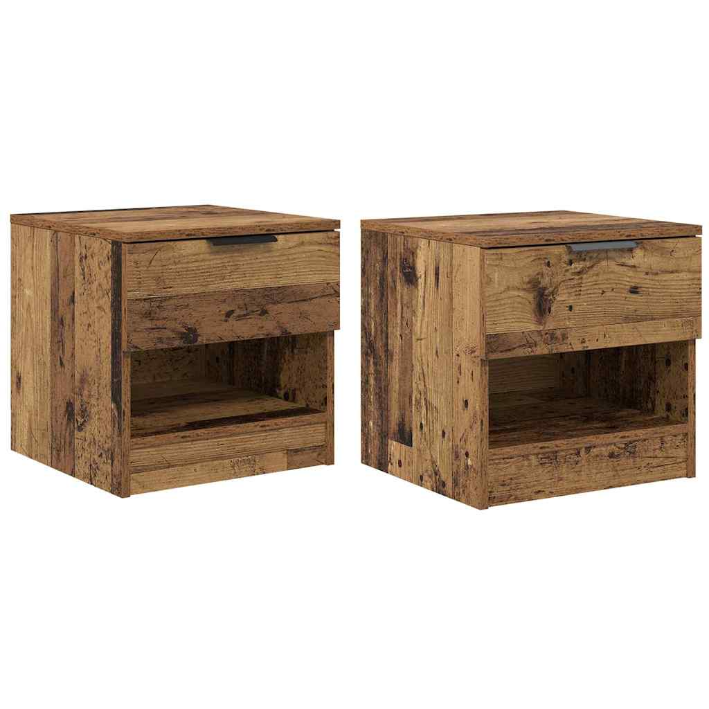 Bedside Cabinets Engineered Wood Old wood