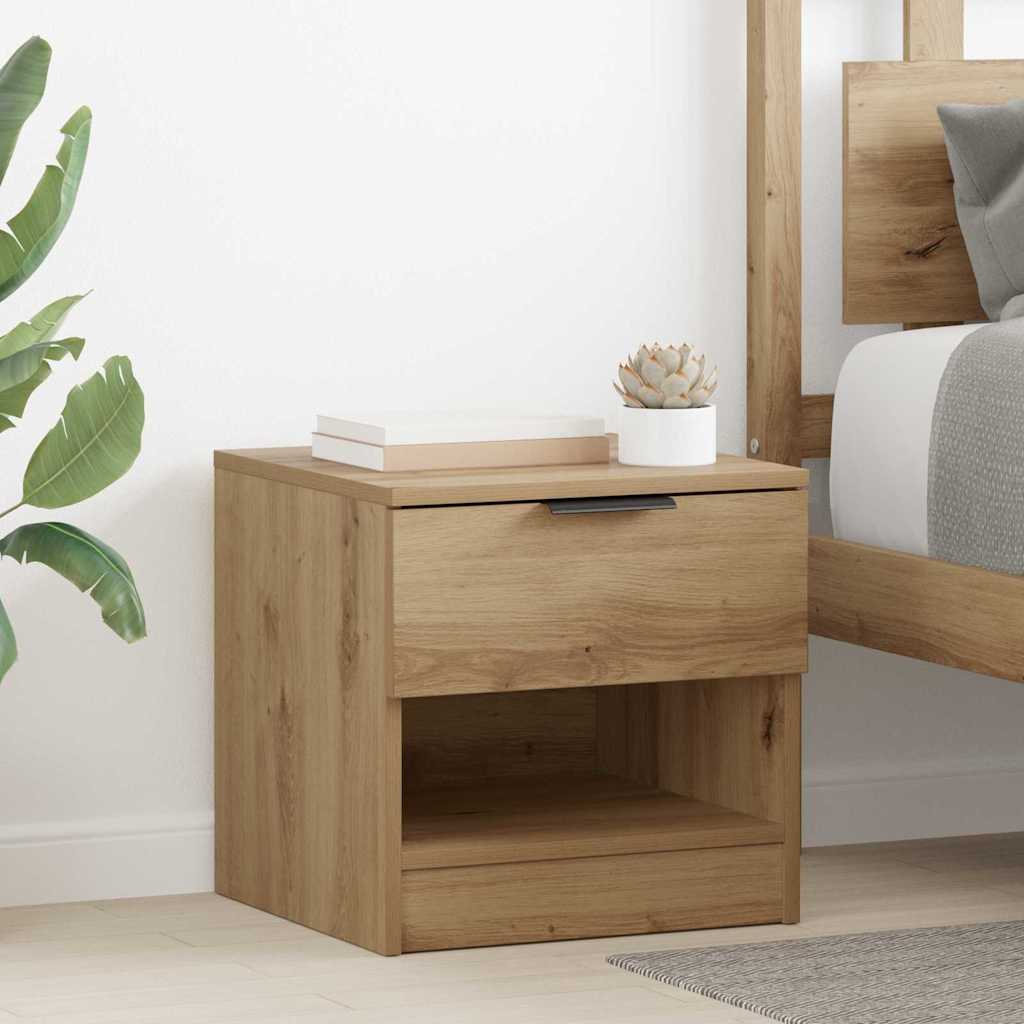 Bedside Cabinets Engineered Wood Artisan oak