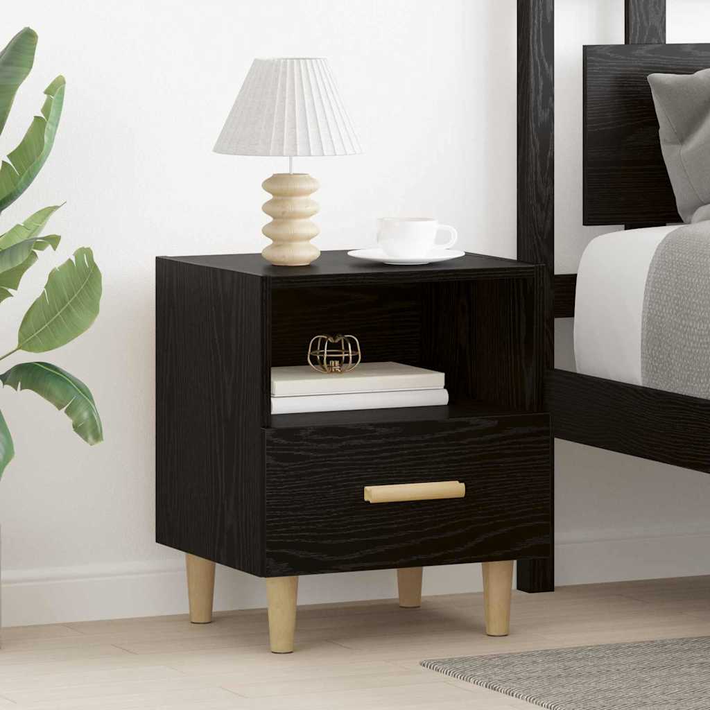 Bedside Cabinets 40x35x47 cm Black oak 2