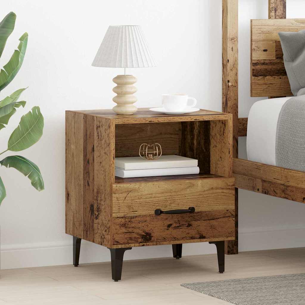 Bedside Cabinets Engineered Wood Old wood 2