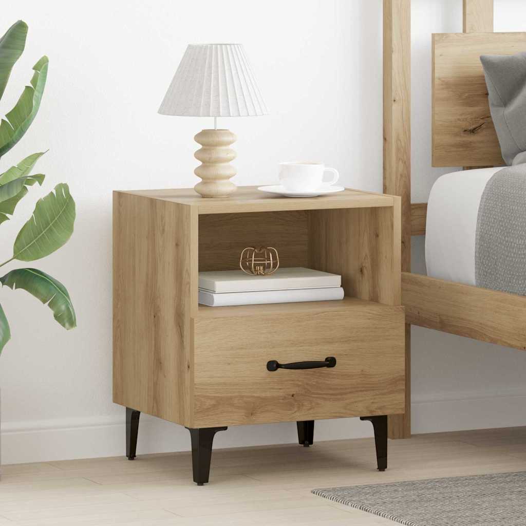Bedside Cabinets Engineered Wood Artisan oak 2