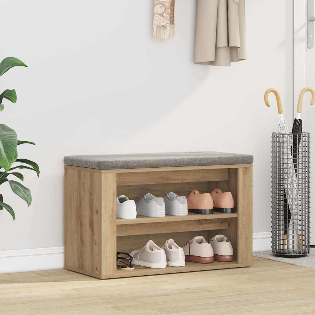 Shoe Rack 75x35x45 cm Engineered Wood Artisan oak