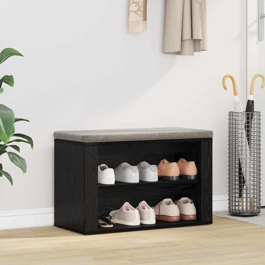 Shoe Rack 75x35x45 cm Engineered Wood Black oak