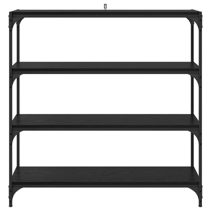 Book Cabinet 60x33x100 cm Engineered Wood and Steel Black oak