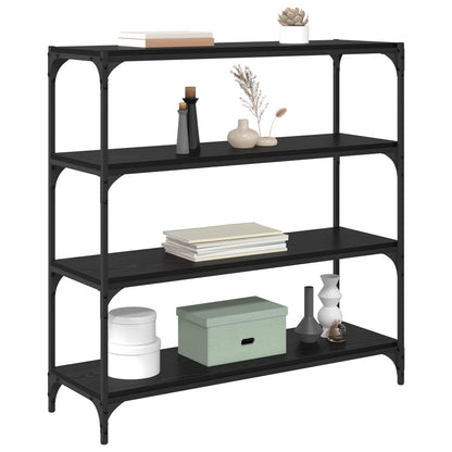 Book Cabinet 60x33x100 cm Engineered Wood and Steel Black oak