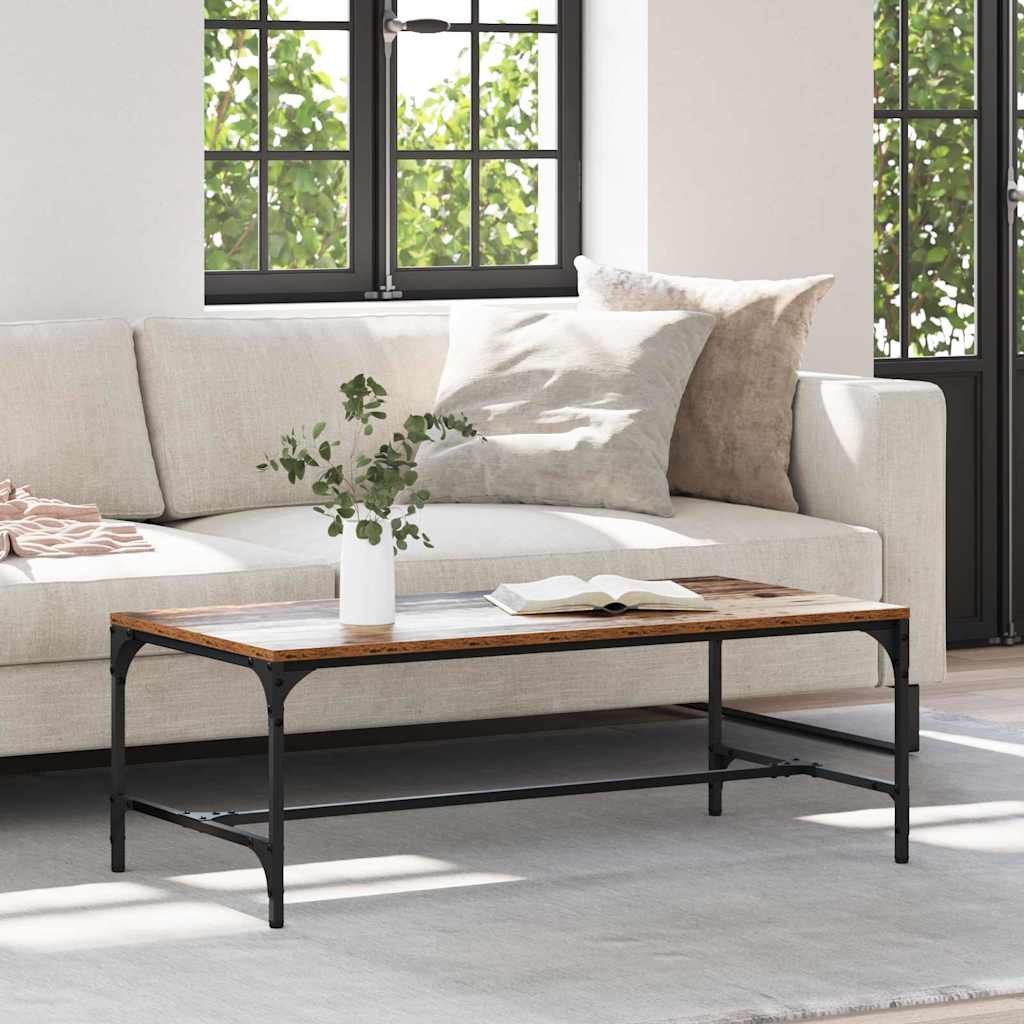 Coffee Table Engineered Wood Depth 50 cm Height 35 cm Old wood