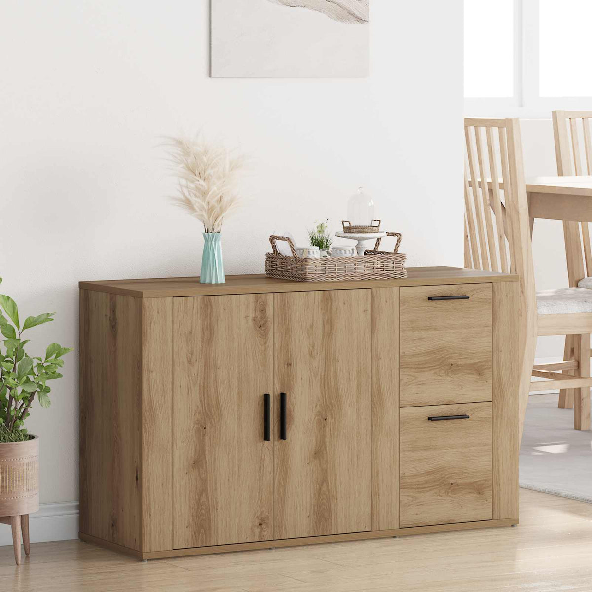 Sideboard 100x33x59,5 cm Engineered Wood Artisan oak