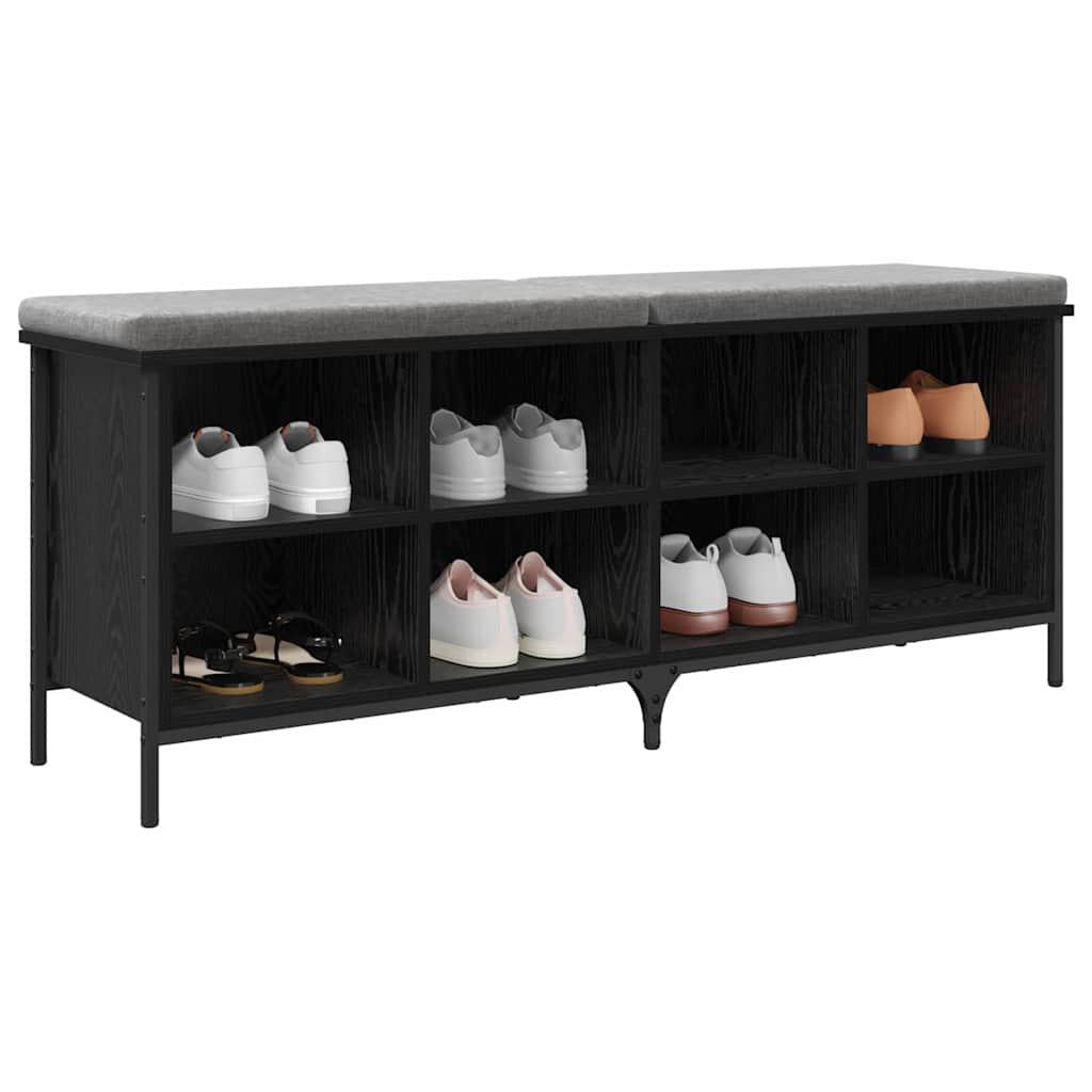 Shoe Cabinet Engineered Wood Height 50 cm Black oak