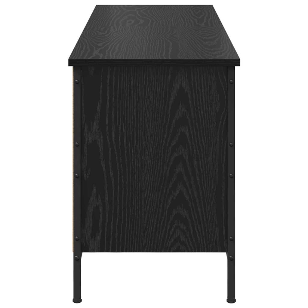 Shoe Cabinet Engineered Wood Height 50 cm Black oak