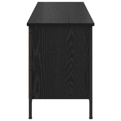 Shoe Cabinet Engineered Wood Height 50 cm Black oak