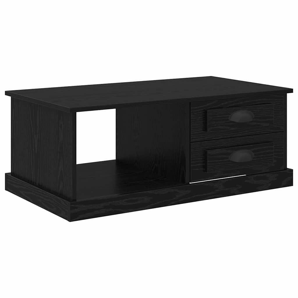 Coffee Table 90x50x35 cm Engineered Wood Black oak