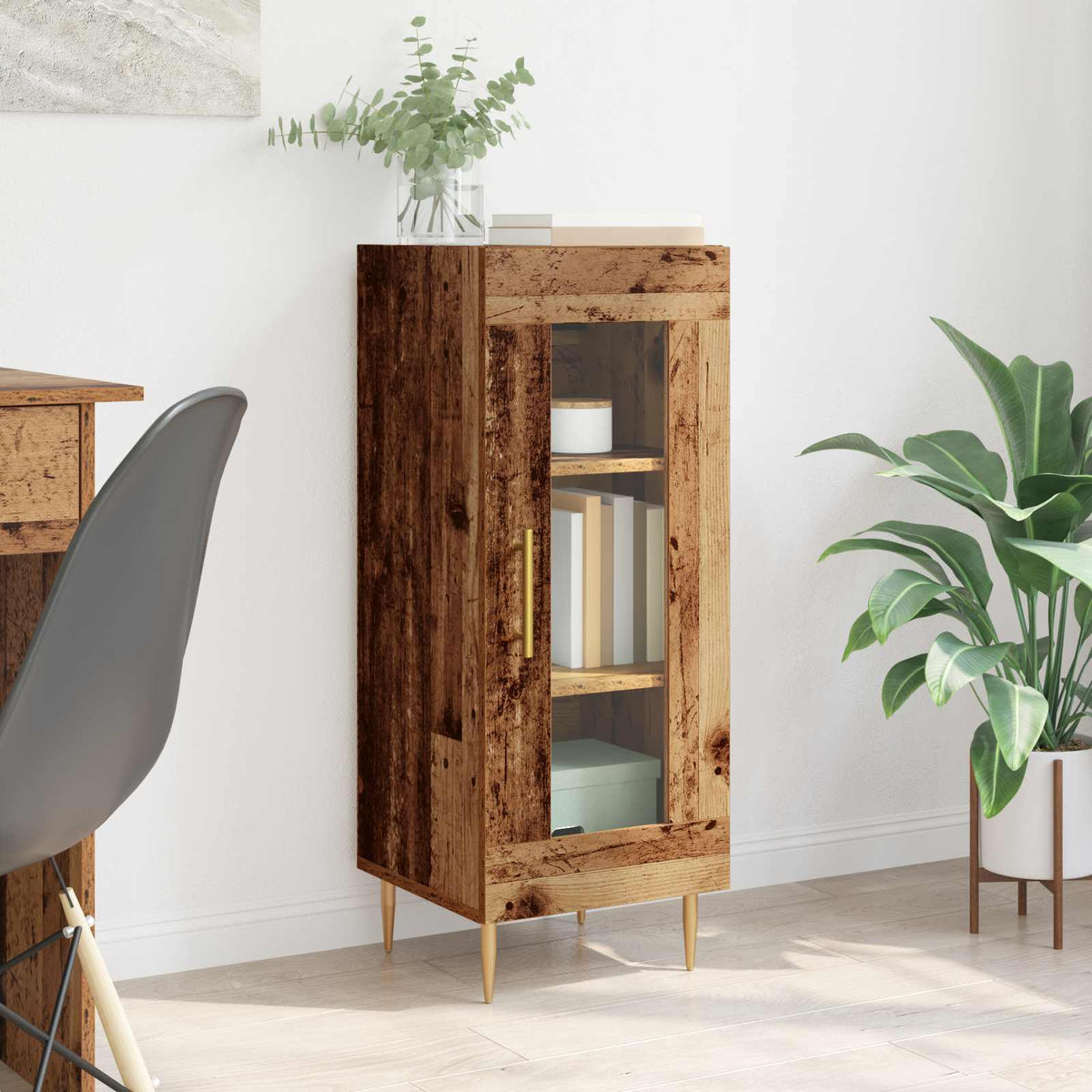 Sideboard 34,5x34x90 cm Engineered Wood Old wood