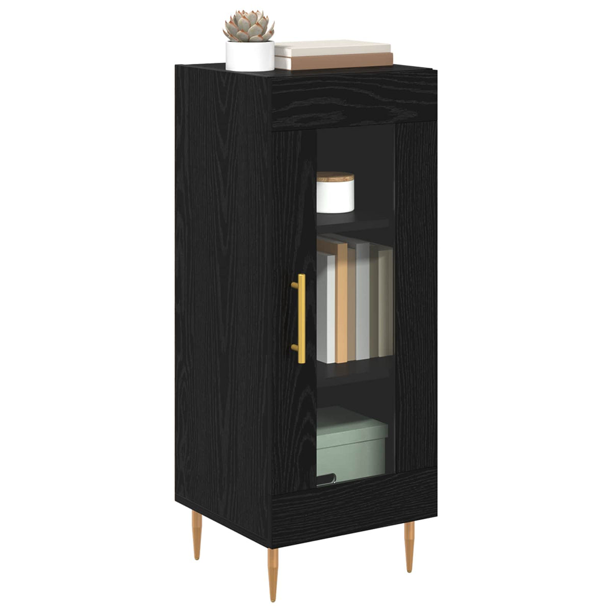 Sideboard 34,5x34x90 cm Engineered Wood Black oak
