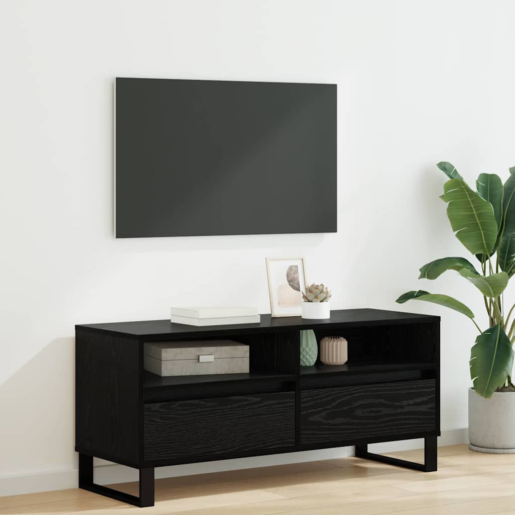 TV Cabinet 100x34,5x44,5 cm Engineered Wood Black oak