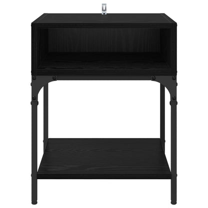 Bedside Table 40 x 40 x 50 cm Engineered Wood Black oak