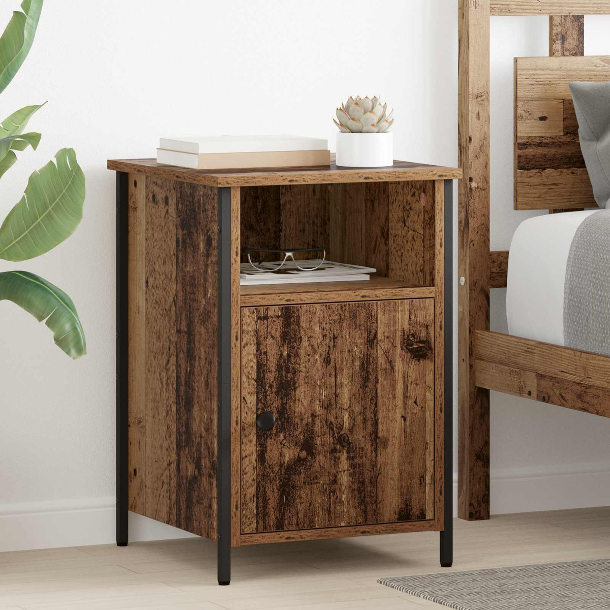 Bedside Cabinets 40x42x60 cm Engineered Wood Old wood 2