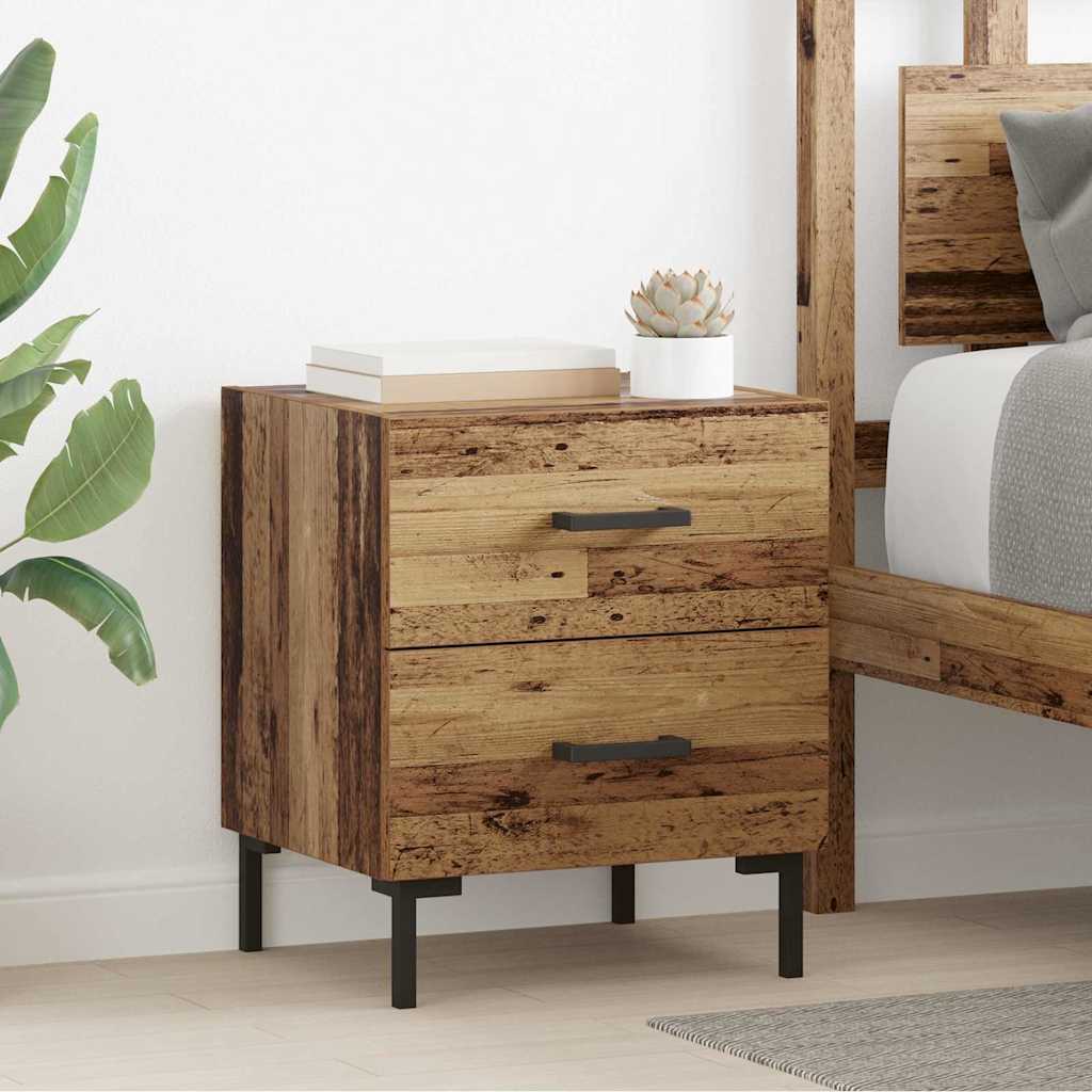 Bedside Cabinet 40x35x47,5 cm Engineered Wood Old wood 2