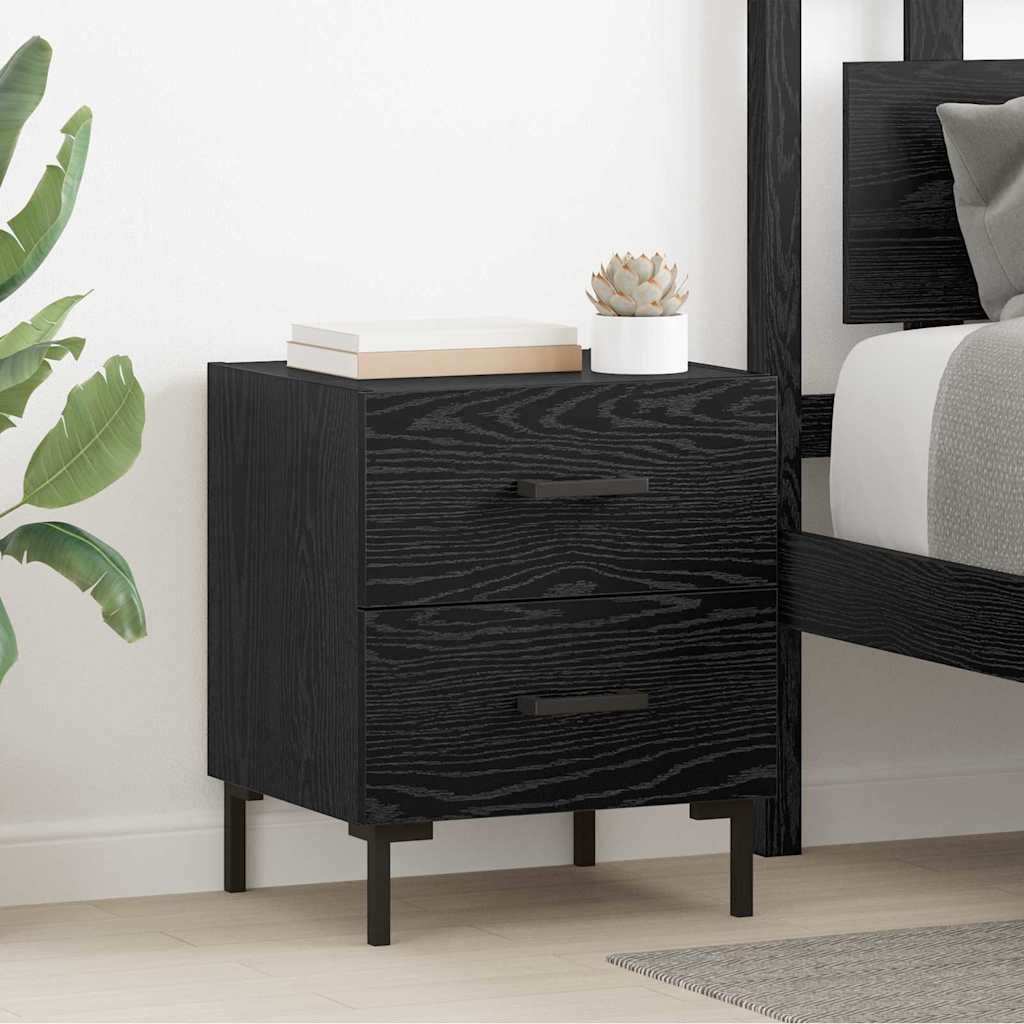 Bedside Cabinet 40x35x47,5 cm Engineered Wood Black oak 1