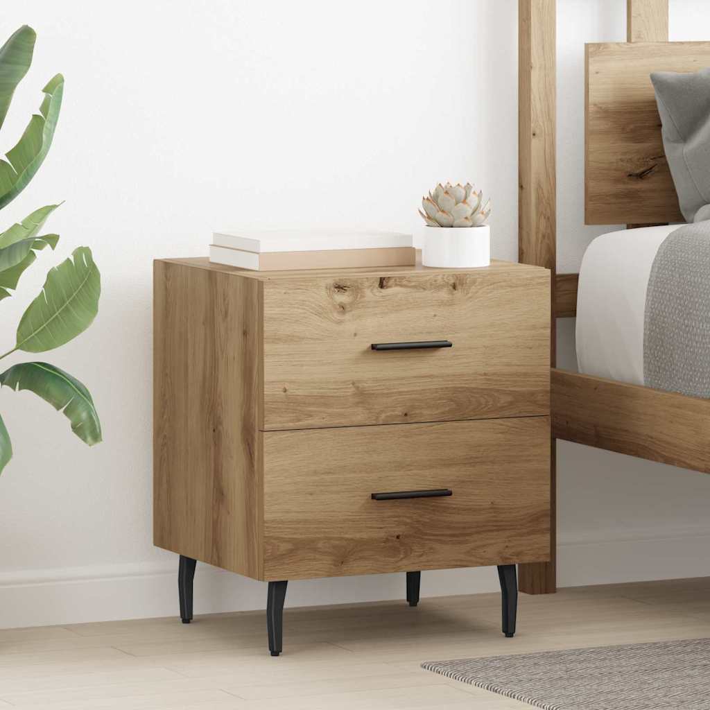 Bedside Cabinet 40x35x47,5 cm Engineered Wood Artisan oak 2