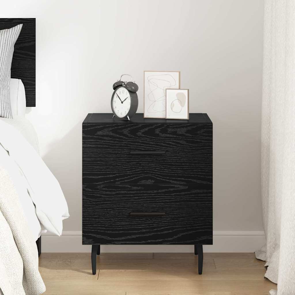 Bedside Cabinet 40x35x47,5 cm Engineered Wood Black oak 1