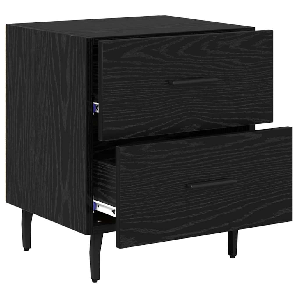 Bedside Cabinet 40x35x47,5 cm Engineered Wood Black oak 1