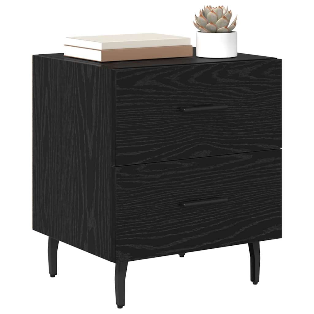 Bedside Cabinet 40x35x47,5 cm Engineered Wood Black oak 1
