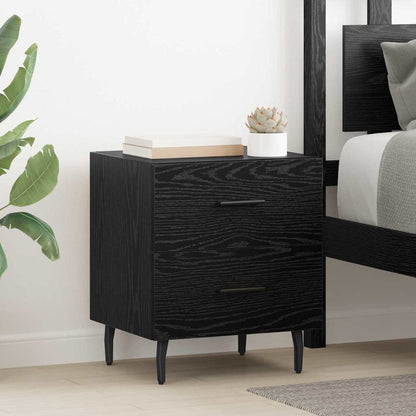 Bedside Cabinet 40x35x47,5 cm Engineered Wood Black oak 2