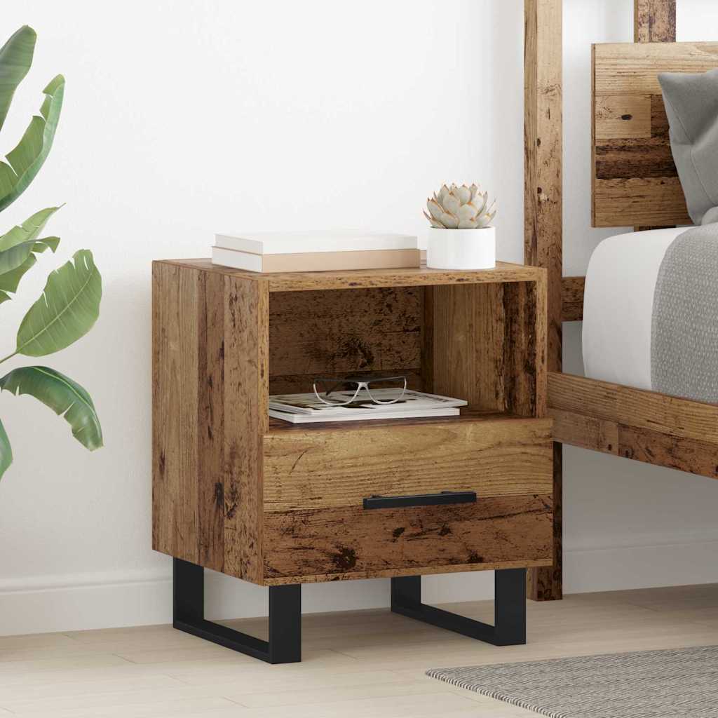 Bedside Cabinet 40x35x47,5 cm Engineered Wood Old wood 1