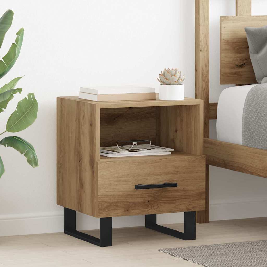 Bedside Cabinet 40x35x47,5 cm Engineered Wood Artisan oak 1