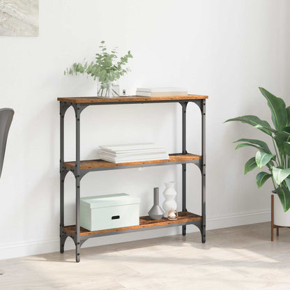 Console Table 75x22,5x75 cm Engineered Wood Old wood 75 cm