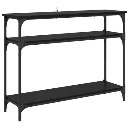 Console Table 75x29x75 cm Engineered Wood Black oak